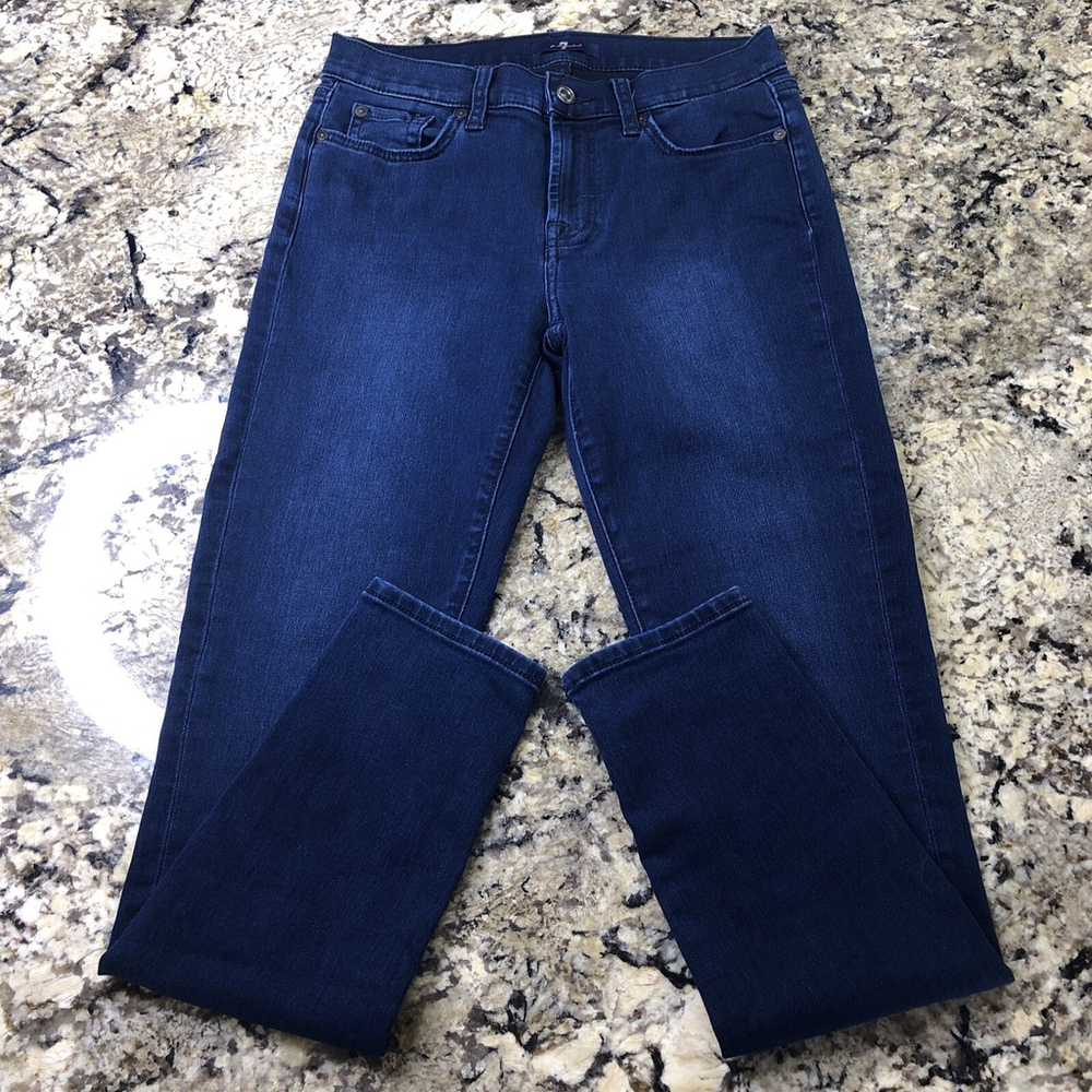 Size 28 7 For All Mankind Gwenevere Women’s Skinny Ankle Jeans Stretchy READ VN